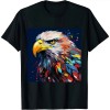 Ulloord Cool Colorful Eagle Portrait Graphic T-Shirt