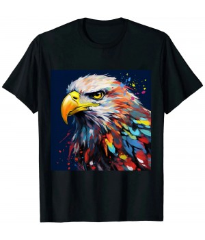 Ulloord Cool Colorful Eagle Portrait Graphic T-Shirt