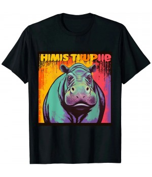 Ulloord Cool Hippo Art For Men Women Kids Hippopotamus Hippo Lover T-Shirt