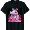 Ulloord Just A Girl Who Loves Hippos Pink Hippopotamus Women Gift T-Shirt