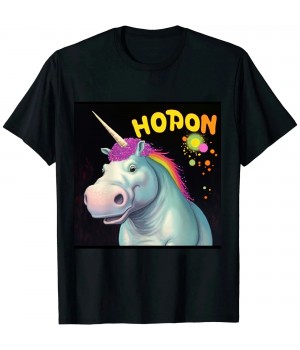 Ulloord Funny Hippo Hippocorn Unicorn Hippo Birthday Hippo T-Shirt