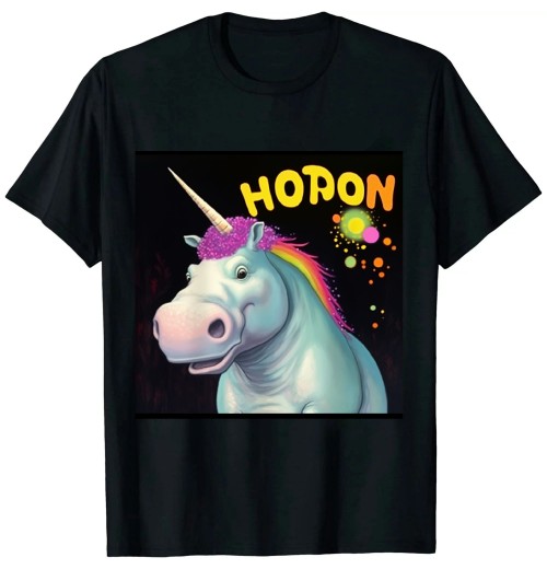 Ulloord Funny Hippo Hippocorn Unicorn Hippo Birthday Hippo T-Shirt