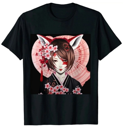 Ulloord Anime Girl Hiding Her Face - For Back To School T-Shirt