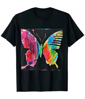 Ulloord Beautiful Multicolored Butterfly T-Shirt