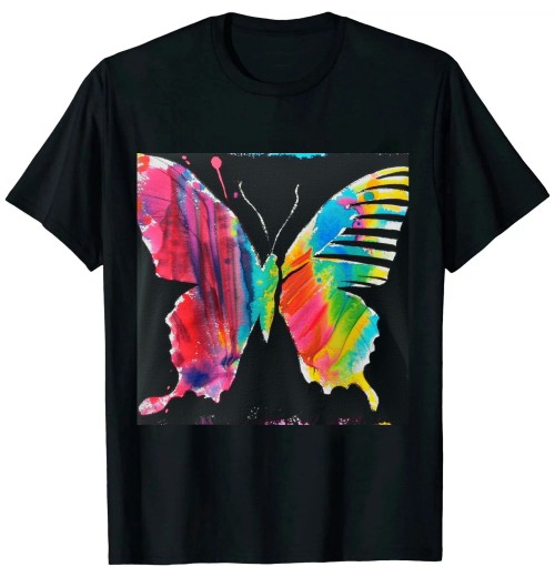 Ulloord Beautiful Multicolored Butterfly T-Shirt