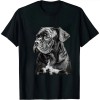 Ulloord Funny French Bulldog Frenchie Black and White T-Shirt