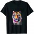 Ulloord Tiger Artwork - Colourful Animal Art Tiger T-Shirt