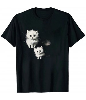 Ulloord Cat Dandelion Flower T-Shirt