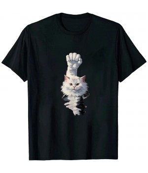 Ulloord Funny Cat Rock Paper Scissors Hand Game Cute Paw Kitten Kids T-Shirt