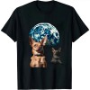 Ulloord and Moon 3 Dog Meme Funny Wolves Howling Parody T-Shirt