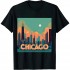 Ulloord Chicago T Shirt Chicago City Skyline Lights At Night Gifts