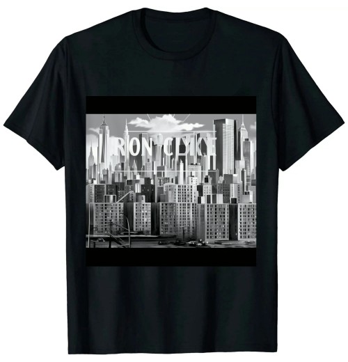 Ulloord New York City Skyline NY Pride Black &amp; White Vintage T-Shirt