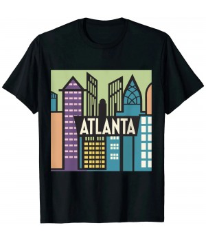 Ulloord City of Atlanta Nightlife Georgia Skyline Cityscape Love ATL T-Shirt