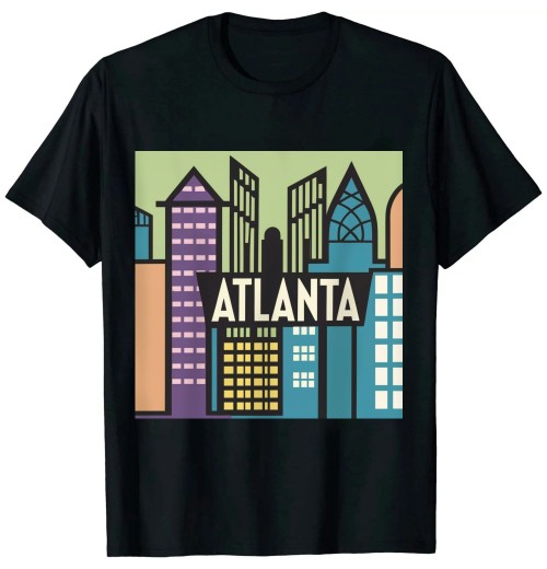 Ulloord City of Atlanta Nightlife Georgia Skyline Cityscape Love ATL T-Shirt