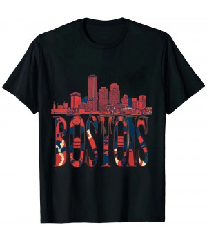 Ulloord Boston city Skyline tee -Boston ball T-Shirt