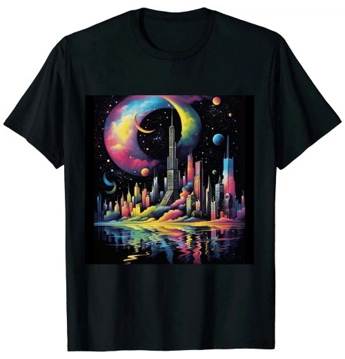 Ulloord Chicago City Downtown Skyline T-Shirt