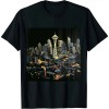 Ulloord Seattle Skyline At Night Washington City T-Shirt