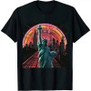 Ulloord New York City Skyline Retro 80s Style T-Shirt