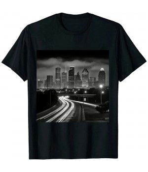 Ulloord Houston Texas Downtown City Skyline TX Gifts For Men Women T-Shirt