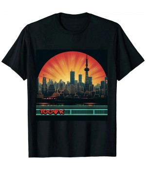 Ulloord Tokyo City Skyline Retro 80s Style Souvenir Gift T-Shirt