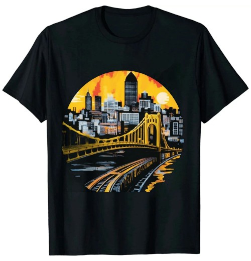 Ulloord Steel the Skyline and city bridge 412 Home T-Shirt