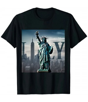 Ulloord New York City Skyline T-shirt, New York Illustration Graphic T-Shirt