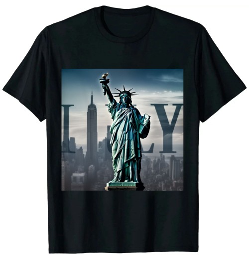 Ulloord New York City Skyline T-shirt, New York Illustration Graphic T-Shirt