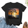 Shangniulu Womens Funny Graphic Skinny Pine Tree Shirt Summer Hiking Camping Athletic Tees Nature Casual Comfy Clothes