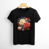 Shangniulu Floral Fall Shirts Womens Graphic Tees Cottagecore Tshirts Vintage Teen Girls Tops