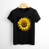 Shangniulu Sunflower Shirts for Women Flower Graphic Tees Shirts Inspirational Tees Casual Faith Shirt Tops