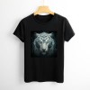 Shangniulu Tiger Artwork - Blue Eyes - Animal Art Tiger T-Shirt Classic round neck women's T-shirt