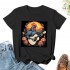 Shangniulu Womens Cottagecore Shirt Rooster Playing Guitar T-Shirt Aesthetic Graphic Tee Short Sleeve Top