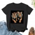 Shangniulu Tiger Shirt Women Vintage Animal Graphic T-Shirt Casual Short Sleeve Crewneck Tee Summer Loose Fit Tops