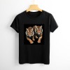 Shangniulu Tiger Shirt Women Vintage Animal Graphic T-Shirt Casual Short Sleeve Crewneck Tee Summer Loose Fit Tops