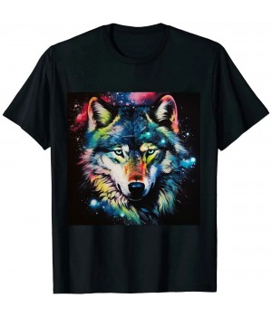 Cosmic Wolf Classic Fit Round Neck T-shirt