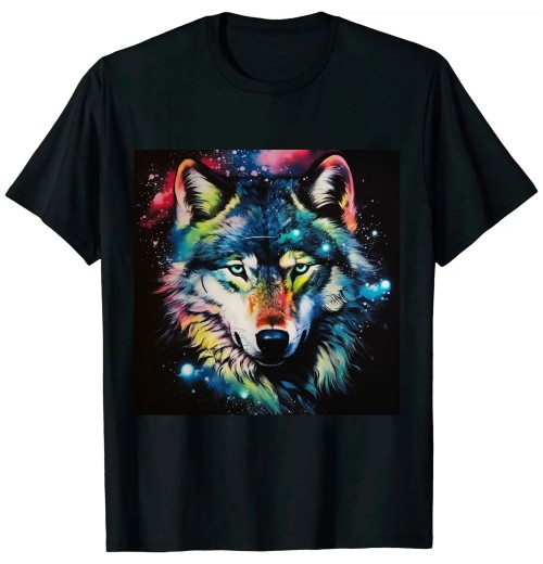 Cosmic Wolf Classic Fit Round Neck T-shirt