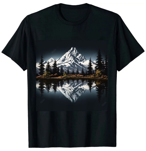 Shangniulu Mountain Landscape Reflection Forest Trees Outdoor Wildlife T-Shirt