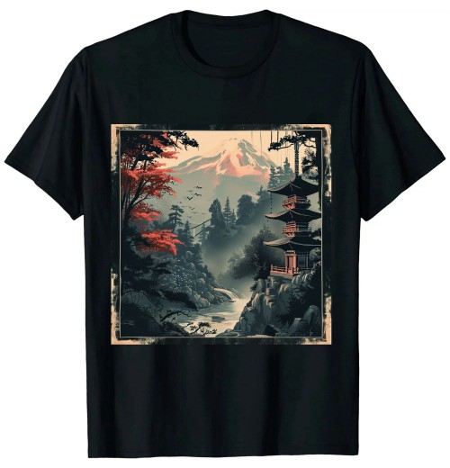 Shangniulu Natural landscape classic crew-neck T-shirt