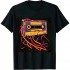 Shangniulu 80s Cassette Tape Throwback Music Short Sleeve T-Shirt