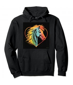 Shangniulu Horse head with a heart - Riding Horse Pullover Hoodie