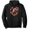 Shangniulu Heart With Horse Head For Horseback Riding Horse Pullover Hoodie