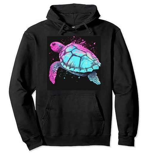 Watercolor Sea Turtle Art Pullover Hoodie