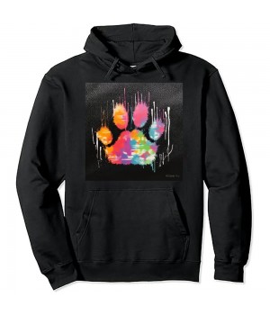 Shangniulu Cute Veterinarian Gift Rainbow Paw Print Heartbeat Vet Tech Pullover Hoodie