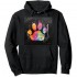 Shangniulu Cute Veterinarian Gift Rainbow Paw Print Heartbeat Vet Tech Pullover Hoodie