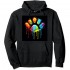 Shangniulu colorful dog paw heart print Pullover Hoodie