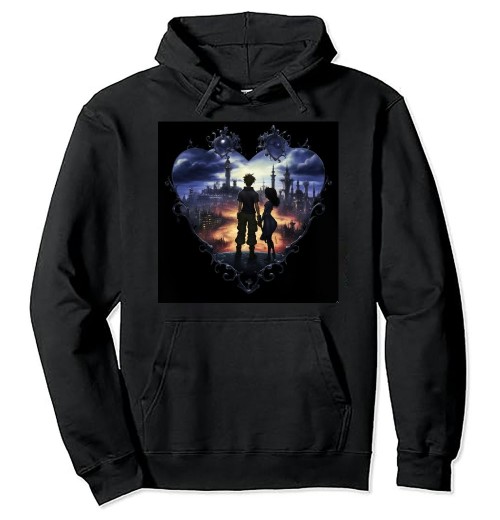 Shangniulu  Kingdom Hearts Group Shot Logo Pullover Hoodie