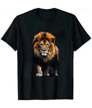 Shangniulu Lion Art - Animal Lovers Motif Artwork Animal Lion T-Shirt