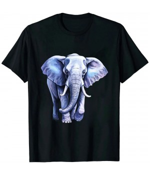 Shangniulu Elephant Animal Art Colourful Animal Lovers Elephant T-Shirt