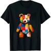 Shangniulu Bear Artwork - Animal Colourful Animal Motif Art Bear T-Shirt