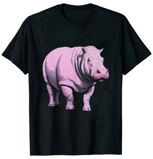 Shangniulu Hippo Animal Men's Hippo Women's Animals T-Shirt